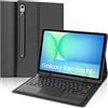 IVEOPPE Cover Tastiera per Samsung Galaxy Tab S10 FE Plus/S10 FE+ 13.1 Pollici 2025 | Keyboard Touchpad Magnetico Staccabile, Italiano QWERTY, Custodia Tastiera Senza Fili Bluetooth con Portapenna, Nero