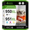 Toner Kingdom Cartouches 950XL et 951XL compatibles avec Cartouches HP 951XL HP 950XL | 4 Pezzi, compatibles avec Cartucce HP OfficeJet Pro 8600 e le Stampanti HP OfficeJet Pro 8100 8610 8620 8615 276dw 251dw