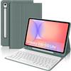WINCHKING Custodia Tastiera per Samsung Galaxy Tab S10 Lite 2025 10.9'', Verde | Cover con Bluetooth Magnetica Tastiera per Sumsung Galaxy Tablet S10 Lite/S10 FE/S9 FE/S9, Layout Italiano