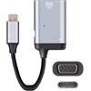 JSER USB-C Tipo-C host a VGA femmina Monitor RGB HDB-15Pin Display con PD femmina adattatore cavo di alimentazione 1080P 60hz