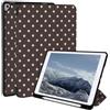 Rvciby Custodia da 10,2 pollici per iPad 9/8/7th 2021/2020/2019 da 4,1 pollici, custodia per Air 3rd/Pro 10.5 2017, a pois, sottile, leggera, morbida, a tre pieghe, con portapenne e copertura
