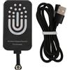 Fockety Ricevitore di Ricarica Wireless, Ricevitore di Ricarica Wireless Qi Type-C 2000mA per Galaxy A51 A20E J2 J3 J7, per Moto G7 G7 Plus G6, Adattatore di Ricarica Wireless Sottile