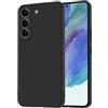 NEW'C Cover per Samsung Galaxy S21 FE 5G, Nera Silicone Morbido Antiurto | 6,4 Pollici, Silicone Morbido Ultrasottile, Antiurto, Antigraffio, Sottile, Anti-impronta