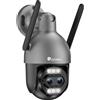 Ctronics 10X Zoom Ibrido 4K Telecamera Wi-Fi Esterno Metallo,Auto Track | Doppio Obiettivo, Rilevamento Persone/Veicoli/Ani, 2,4/5GHz WiFi, 256GB TF/Cloud/PC, Visione Notturna Colori, IP66 (Grey)