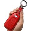 CISUI Portachiavi in vera pelle, compatibile con Audi A4 Q7 Q5 TT A3 A6 SQ5 R8 S5 (rosso)