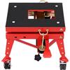 Mejiaren Ponte sollevatore idraulico per moto, altezza regolabile, con 2 ganci a J, con ruote, resistenza alla deformazione, per officine di riparazione auto, negozi di moto e altre aree di manutenzione.