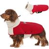 ASENKU Cappotto Invernale Impermeabile Cane Taglia M, Pile, Striscia Riflettente Giacca per Cani Media con Velcro e Bottoni a Scatto per Bassotto,Jack Russell, Cocker, Shih Tzu, Montagna e Città