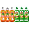 Nelsen detersivo stoviglie e piatti a mano, Concentrato di Potere Antiodore 3 confezioni + Sgrassante Profumo di Limone 3 coonfezzioni, 6 confezioni da 450 ml