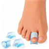 Welnove Hammertoe Corrector - 6 PCS Toe Splints Realign Bent, Curled, Crooked, Claw, Hammer Toes - Toe Straighteners for Men and Women - Blue