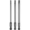 QUARKZMAN 3Pz Punte Cacciavite Piatta Testa Esagonale H3/H4/H5 con Punta Magnetiche Gambo Esagonale 1/4 Lunga 100mm (4) Lucidatura a Specchio Inserti per Avvitatore Metrico Chiave