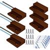 Gebildet 3Set Marrone Interruttore Magnetico Cablaggio NO/NC Sensore Porta da Incasso Contatto Finestra Nascosta Interruttore Reed per Controllo Accessi Sostituire Sistema di Allarme