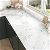 HotDecor Carta Da Parati In Marmo Bianco Argento Carta Adesiva Per Pareti Carta Da Parati Autoadesativa Per Cucina Piano Di Lavoro Pellicola Carta Adesiva Per Mobili Rotolo Lavabile 40cm x 200cm