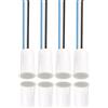 Gebildet 4Set Bianco Interruttore Magnetico Cablaggio NO/NC Sensore Porta da Incasso Contatto Finestra Nascosta Interruttore Reed per Controllo Accessi Sostituire Sistema di Allarme