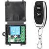 Gebildet 433Mhz Universale Telecomando Wireless Interruttore DC 12V 1CH Modulo Ricevitore Relè Trasmettitore RF Momentaneo Toggle Latch per LED,Pompa,Auto (Trasmettitori 1Pulsanti+1Ricevitore 1CH)