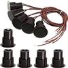 GUUZI 5 pezzi RC-36 da Incasso NC Allarme di Sicurezza Sensore di Contatto Porte e Finestre Interruttore Magnetico Reed per Cancello in Ferro (Marrone)