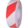 Gebildet 20m×5cm Nastro Adesivo Antiscivolo, Nastro Antiscivolo che Migliora la Presa, Adesivo di Sicurezza Adesivo Forte per Interni ed Esterni, Rosso e Bianco