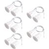 GUUZI 5 pezzi RC-36 da Incasso NC Allarme di Sicurezza Sensore di Contatto Porta Finestra Interruttore Magnetico Reed per Cancello in Ferro (Bianco)