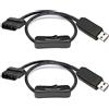 Gebildet Pieno Velocità 12V Voltaggio Step-Up USB a 4-Pin PC Ventola Sleeved Interruttore Cavo Dell'alimentatore (Confezione da 2)