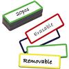 Zoriena Etichette Magnetiche Scrivibili 80 x 30 mm 20 Pezzi 4 Colori | Superficie cancellabile a secco per lavagne frigoriferi armadietti e organizzazione visiva
