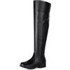 Asterisco Stivali Alti Sopra Il Ginocchio Donna (492) Numero 34-48.5 | Tacco Largo E Plateau Punta Rotonda Glam Stivali Sopra Il Ginocchio Zip Daily Stivali