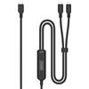 DIGITUS Cavo USB-C 2 in 1 - da Type-C a Type-C - 1,8 m - 140 W - USB 2.0 - 480 Mbit/s - Cavo di ricarica per laptop, MacBook Pro/Air/Neo, iPad, iPhone 17/16/15, Galaxy, Pixel, Steam Deck - Nero