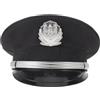 CIMAXIC Cappello da capotreno: classico berretto da macchinista nero - accessorio vintage da ferroviere - cappello da uniforme per adulti per costumi, feste a tema, spettacoli teatrali