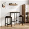 YUTAASU Set di 2 sgabelli da bar, 40 x 32 x 64 cm, in tessuto e legno