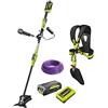 RYOBI 36V Decespugliatore agli ioni di Litio RBC36X26B - Bobina a Filo Tondo Diametro 1,6mm RAC101