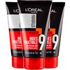 L'Oreal Paris L'Oréal Paris Studio Line Pure Wet Gel Indestructible Lunga Durata 48h Resistenza Elastica Senza Residui Tenuta 9 Estrema - 3 Flaconi da 150ml