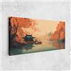 ARTHUB® Quadro su tela 60x120 cm, Asiatic Lake | Decorazione soggiorno, Quadri appesi, Decorazione murale, Decorazione casa, moderni, asiatico