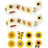 Bessy shop 1000 piccoli adesivi a forma di girasole, 2,5 cm, autoadesivi, con 8 motivi, per scrapbooking, sigillatura buste, biglietti di ringraziamento, buste fai da te, etichette personalizzate decalcomanie