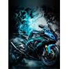 SHEGZHUC 40 x 50 cm Diamond Painting Moto Adulto Nero Blu | Quadro a mosaico a punto croce con immagine di moto, decorazione da parete per camera da letto e soggiorno