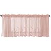 WAZUBC Tende corte in pizzo per finestre piccole, 137 x 61 cm, motivo floreale ricamato, semi-velato, decorative per casa, cucina, balcone (rosa)
