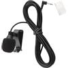 Bamyli Microfono per auto da 3,5 mm - Microfono piccolo con cancellazione del rumore con cavo 3M e clip, microfono esterno plug and play per Kenwood, Sony, JVC, radio stereo GPS per veicoli alpini