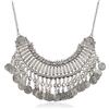 Niaspi Collana girocollo vintage con moneta incisa per donne ragazze unisex Boho etnico zingaro indiano grosso bavaglino collane alla clavicola bohemien retrò gotico collare gioielli costume
