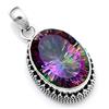 Silver Palace Pendenti con topazio mistico naturale in argento sterling 925 per donna e ragazza
