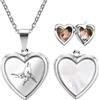 RolaOnly Collana Foto Personalizzata Medaglione Cuore Incisione Nome Ciondolo Porta Foto Collana Per Donna Mamma Moglie Figlia Coppia Compleanno Anniversario Regalo Ricordo Gioiello