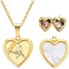 RolaOnly Collana Foto Personalizzata Medaglione Cuore Incisione Nome Ciondolo Porta Foto Collana Per Donna Mamma Moglie Figlia Coppia Compleanno Anniversario Regalo Ricordo Gioiello