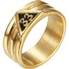 keigtuxh Anello con numeri 33 per uomo e donna, in acciaio inossidabile, anello per numerologia massonica, semplice e unisex, taglia 7-13