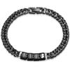 Jeweidea Bracciale Personalizzato per Uomo con Incisione di Nome e Icona, Bracciale Cubana in Acciaio Inossidabile Regalo Per Papà Nonno Festa Del Papà, Regalo Personalizzato Per Uomo