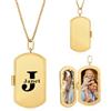 lorajewel Collana Uomo Personalizzata Collana con Foto Stile Piastrina Militare con Nome Ciondolo in Acciaio inox Regali per Lui Papà Festa del Papà, Natale