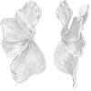 LILIE&WHITE Orecchini a clip da donna, a forma di fiore, senza foro, design in metallo