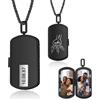 lorajewel Collana Uomo Personalizzata Collana con Foto Stile Piastrina Militare con Nome Ciondolo in Acciaio inox Regali per Lui Papà Festa del Papà, Natale