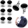 Noenaeni Set di 8 borchie per camicia e smoking, gemelli neri da uomo | Gemelli per camicia da smoking, accessori da uomo, ottimo regalo, adatti per banchetti, matrimoni e affari