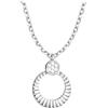 Sofia Milani - Collana da Donna in Argento 925 - con Pietra Zircone - Ciondolo a Cerchio Coste