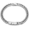 Jeweidea Bracciale Personalizzato per Uomo con Incisione di Nome e Icona, Bracciale Cubana in Acciaio Inossidabile Regalo Per Papà Nonno Festa Del Papà, Regalo Personalizzato Per Uomo