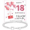 Halora 16°, 18°, 21°, 30°, 40°, 50°, 60° compleanno, regalo per donne e ragazze, braccialetto con perline in argento Sterling 925 regolabile con nodo a forma di cuore, regalo di compleanno con