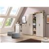 Composad | Ufficio Completo della Linea PRONTO Set 6 Mobili con 4 Librerie e 2 Basi Multiuso, Arredo Ufficio e Home Office, Mobili Studio, Grigio Cashmere e Rovere Mielato, Made in Italy