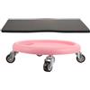 GATHINESS Disco Fitness Addominale Rosa, Piastra Scorrevole per Casa | PP e Metallo, Superficie Antiscivolo, Compatibile Bande Elastiche, Pad e Cuscino Ginocchia Colore Casuale