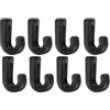 JUMPLAWN 8 Pezzi Gancio J in ABS Nero, Sostituzione per Kayak e Paddle Board | Forma J Robusta, Leggero da Trasportare, per Cima Elastica, Canoa e Uscite in Mare